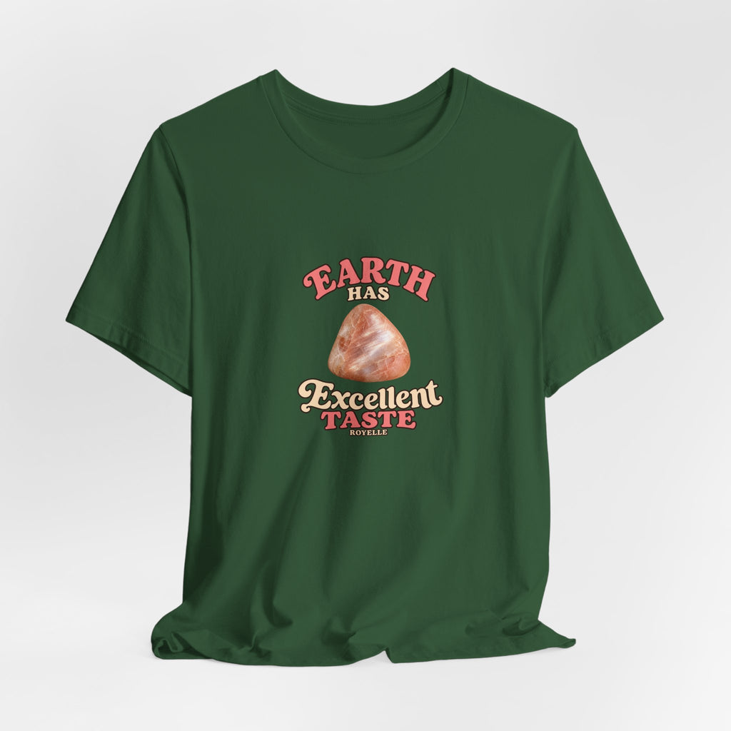 Earth Has Excellent Taste — Peach Moonstone Tee | Forest & Ocean