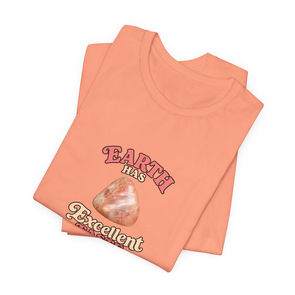 Earth Has Excellent Taste — Peach Moonstone Tee | Peach & Sunset