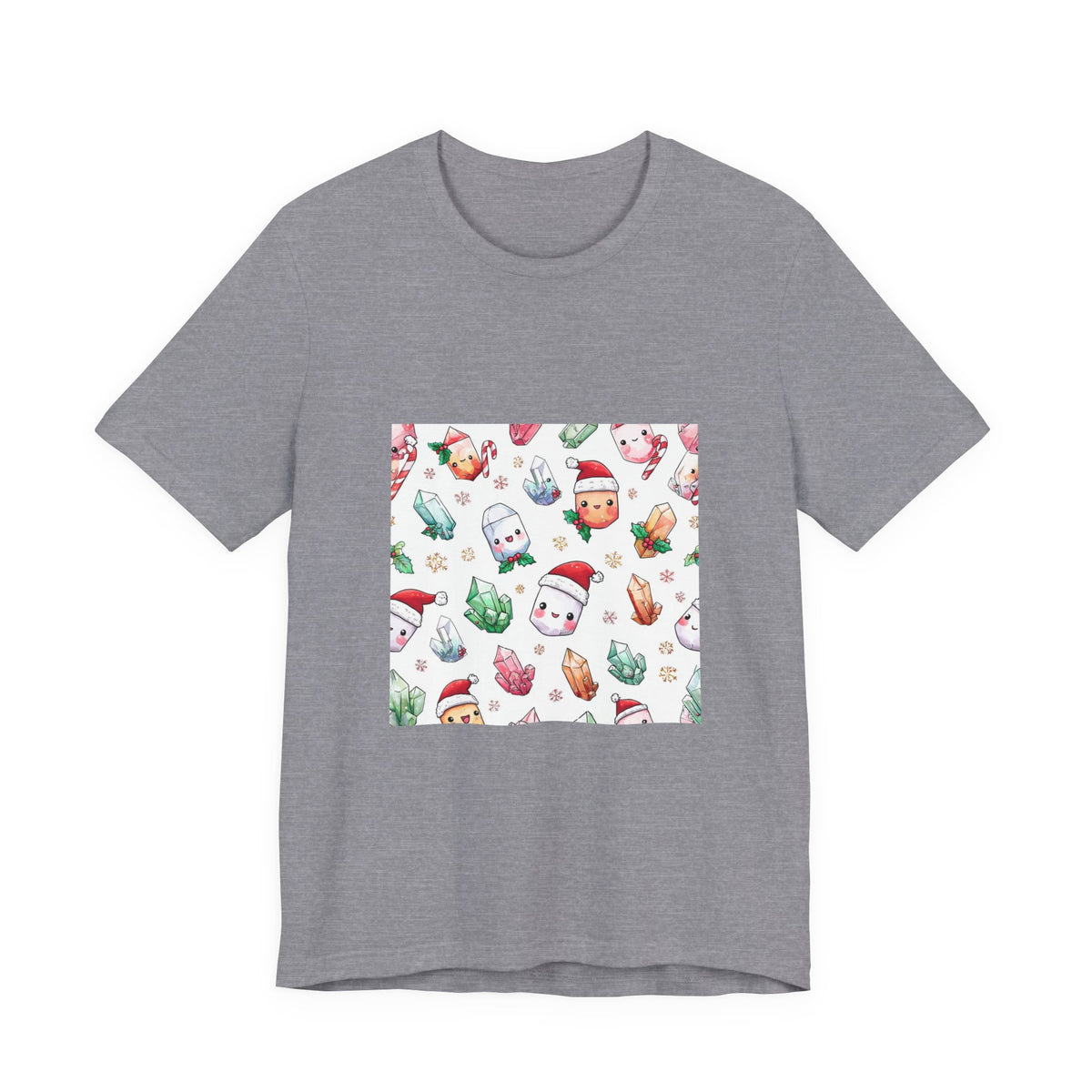 Pastel Christmas Crystal Friends T-Shirt | Light Neutrals