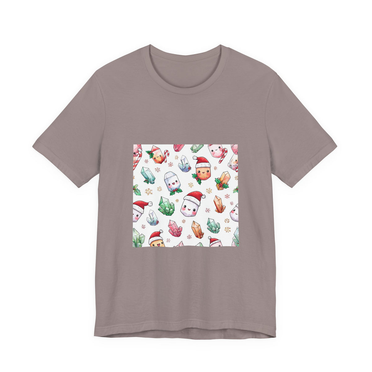 Pastel Christmas Crystal Friends T-Shirt | Sandy Neutrals & Oranges