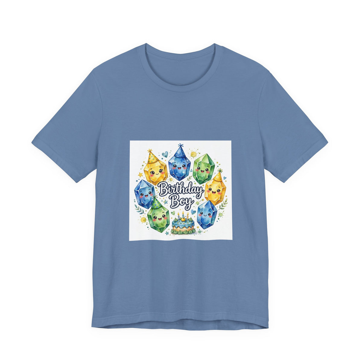 Birthday Boy Crystal Party T-Shirt | Soft Blues