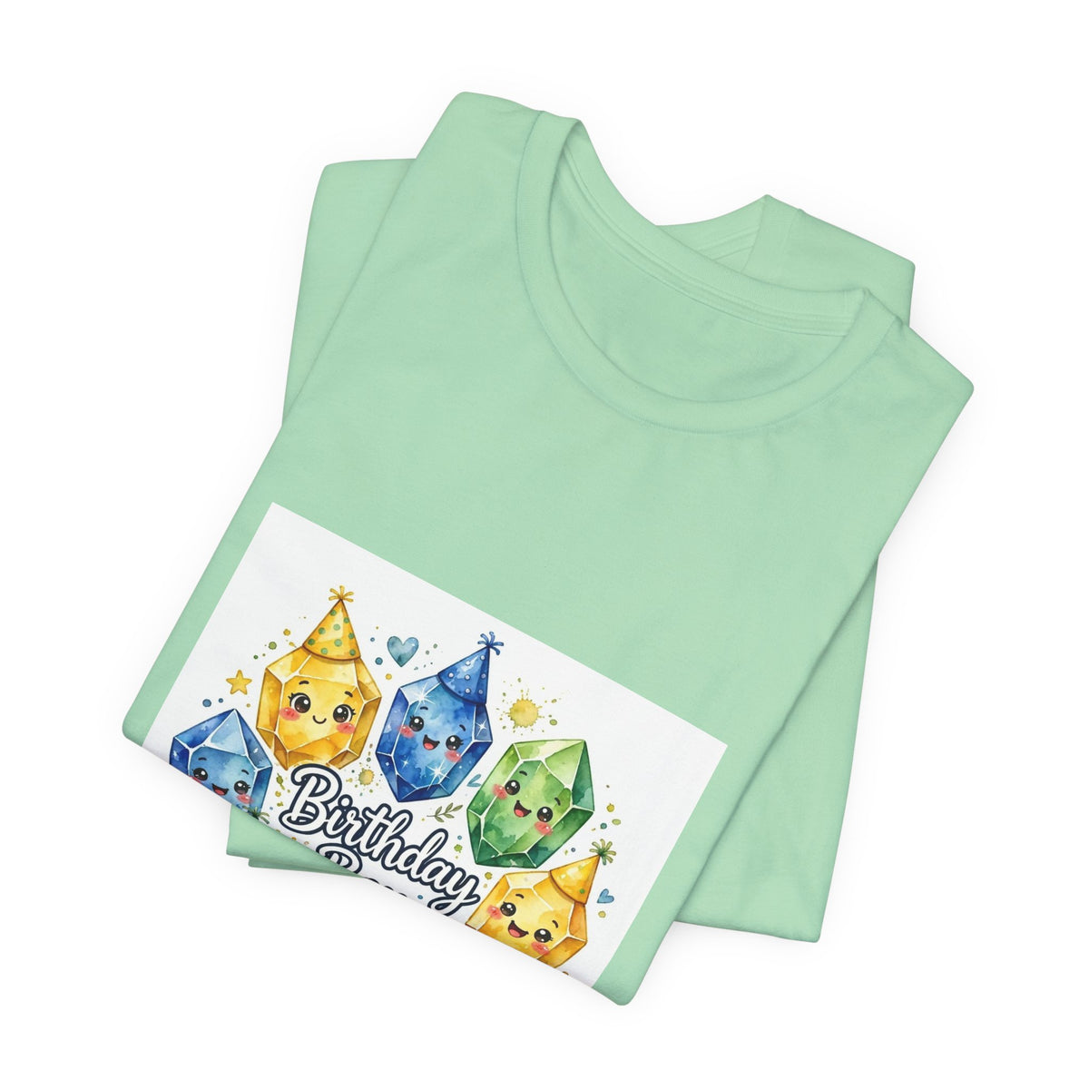 Birthday Boy Crystal Party T-Shirt | Golds, Mints & Teal