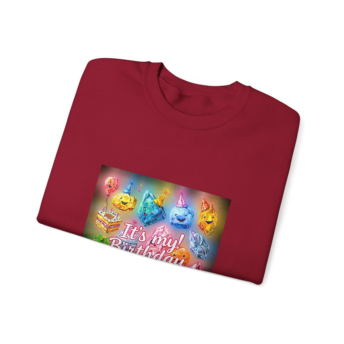 It's My Birthday Crystal Party Crewneck | Earth Tones & Brights