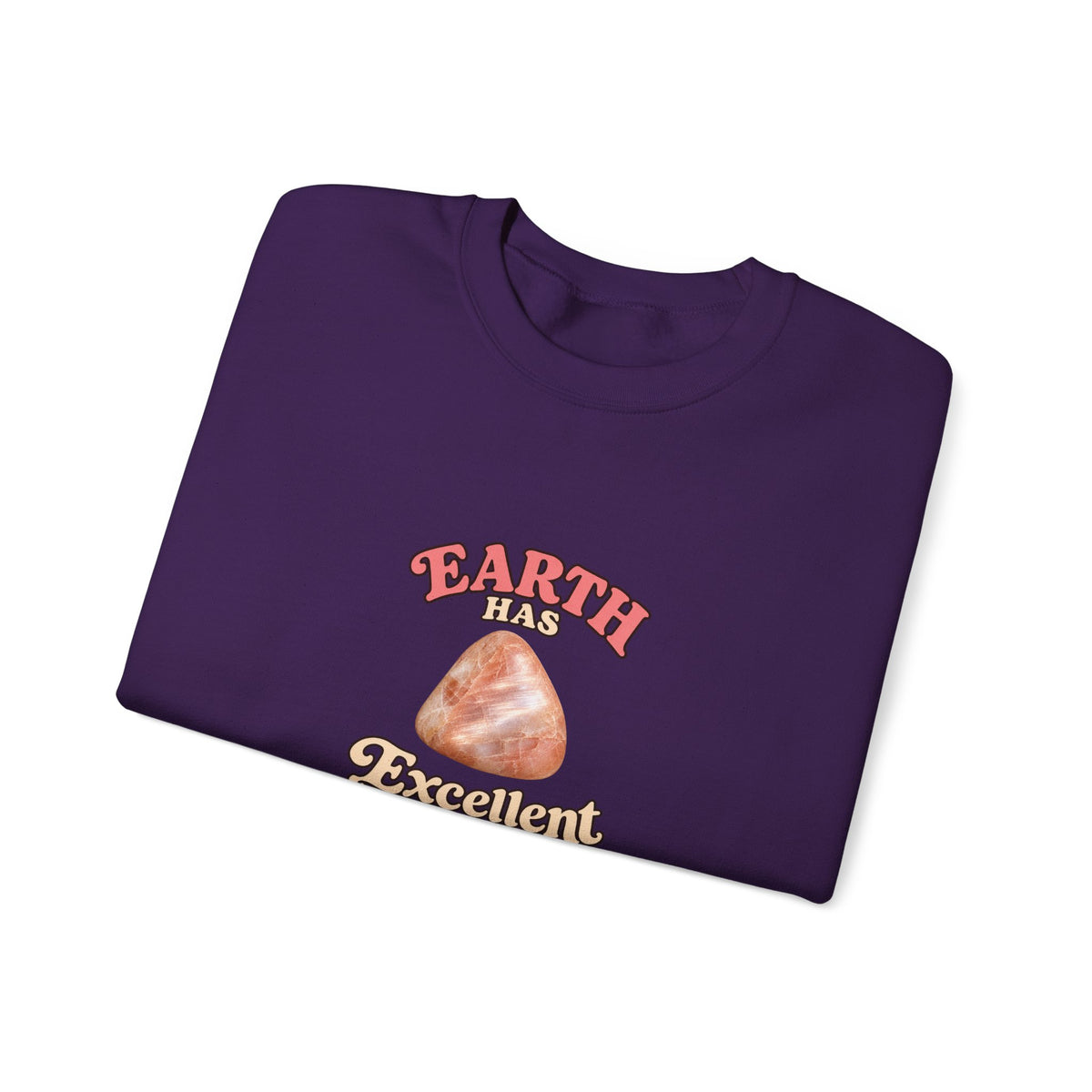 Earth Has Excellent Taste — Peach Moonstone Crewneck | Blues, Purples & Pinks
