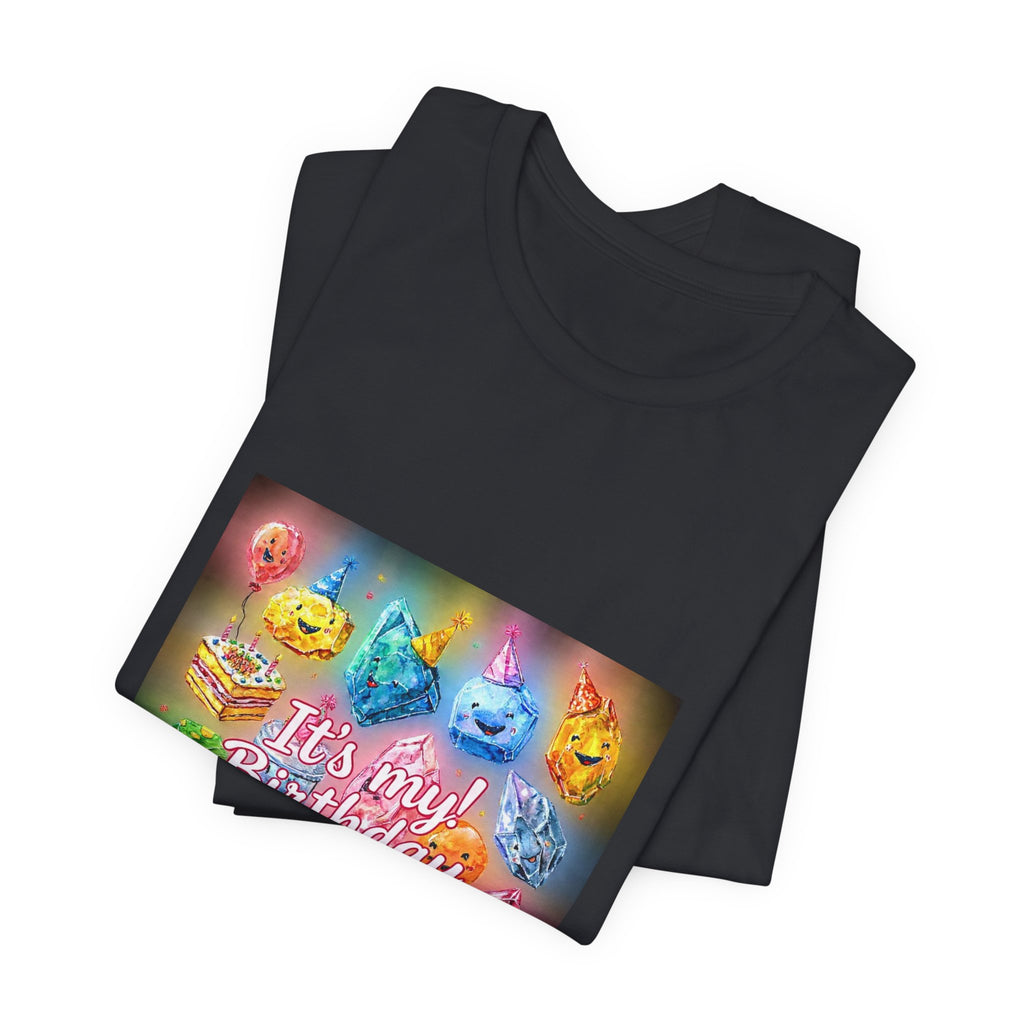It's My Birthday Crystal Party T-Shirt | Dark Neutrals & Reds