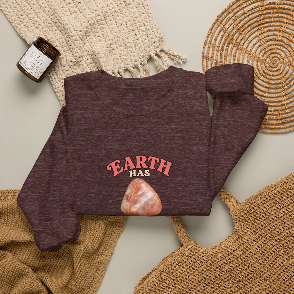 Earth Has Excellent Taste — Peach Moonstone Crewneck | Earth Tones & Brights