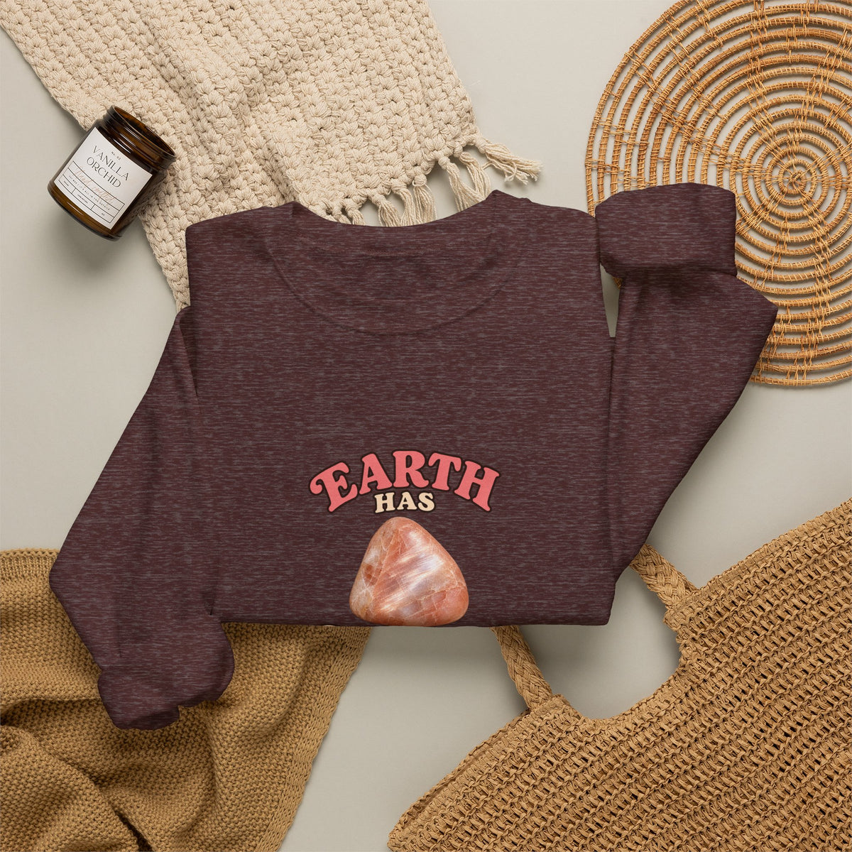 Earth Has Excellent Taste — Peach Moonstone Crewneck | Earth Tones & Brights