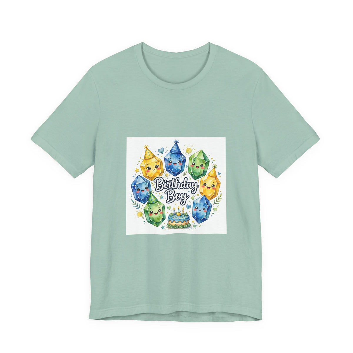 Birthday Boy Crystal Party T-Shirt | Soft Blues