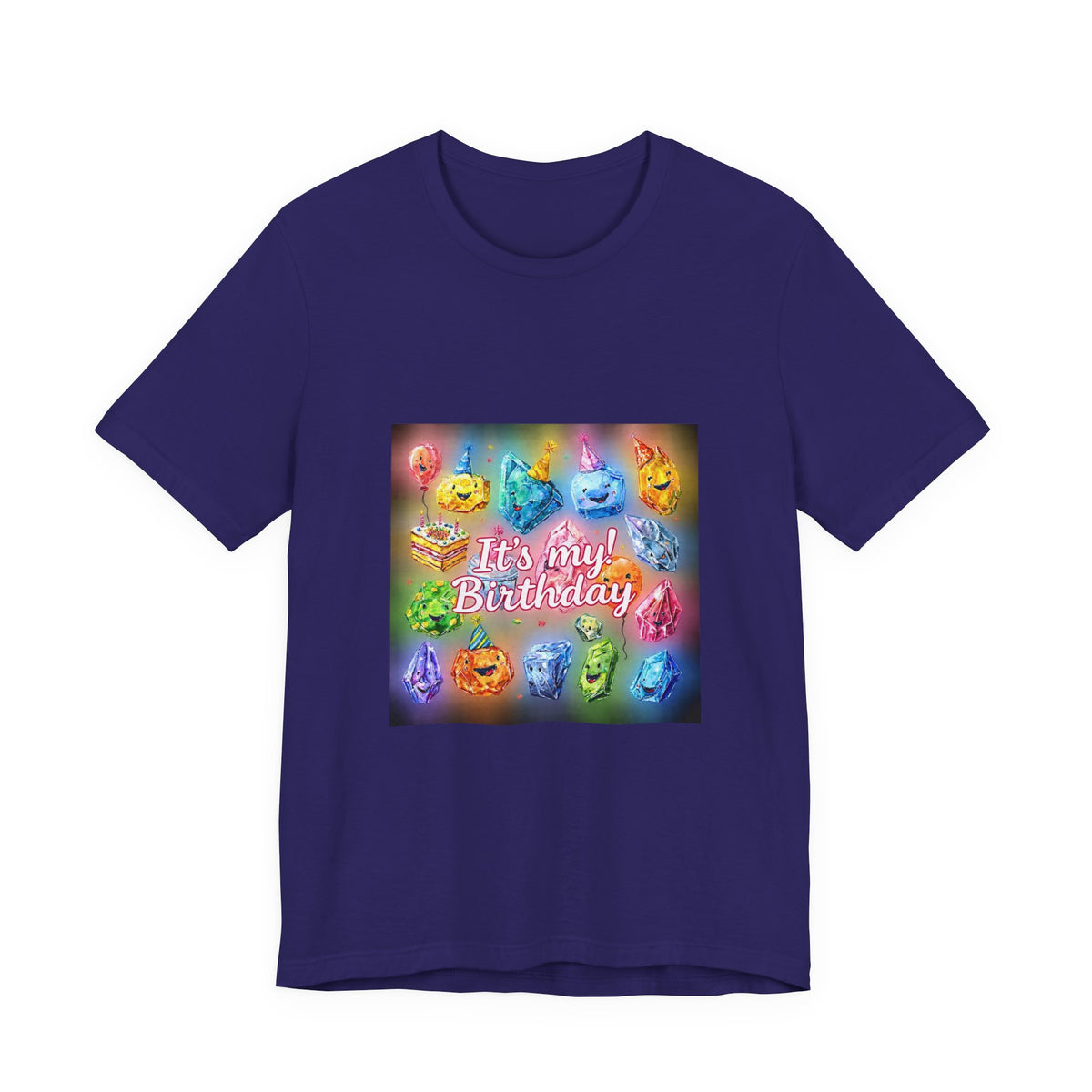 It's My Birthday Crystal Party T-Shirt | Royal, Navy & Purple
