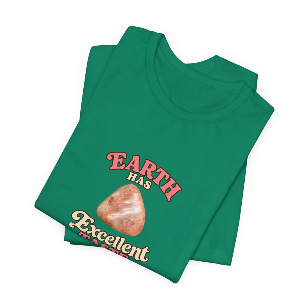 Earth Has Excellent Taste — Peach Moonstone Tee | Greens