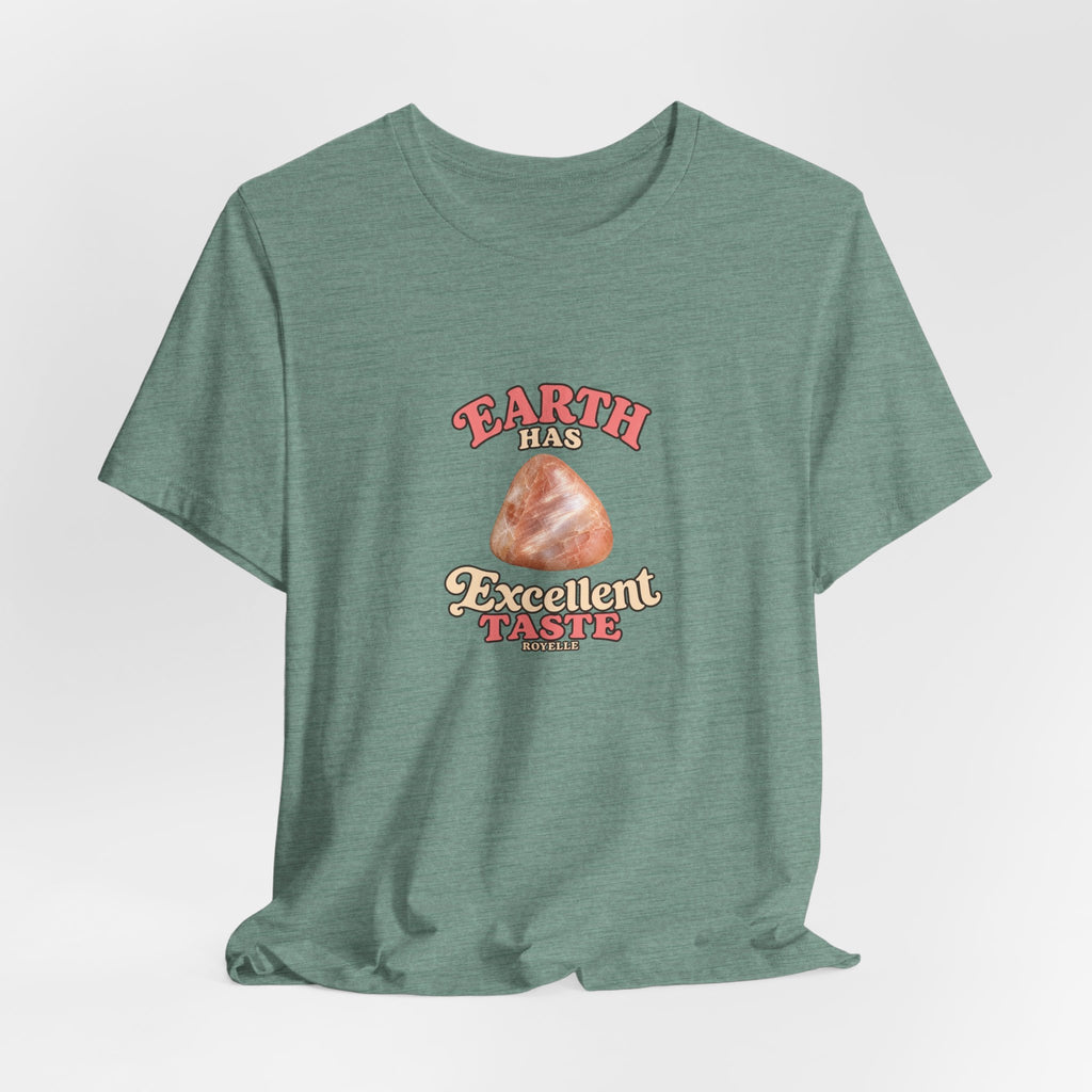 Earth Has Excellent Taste — Peach Moonstone Tee | Forest & Ocean