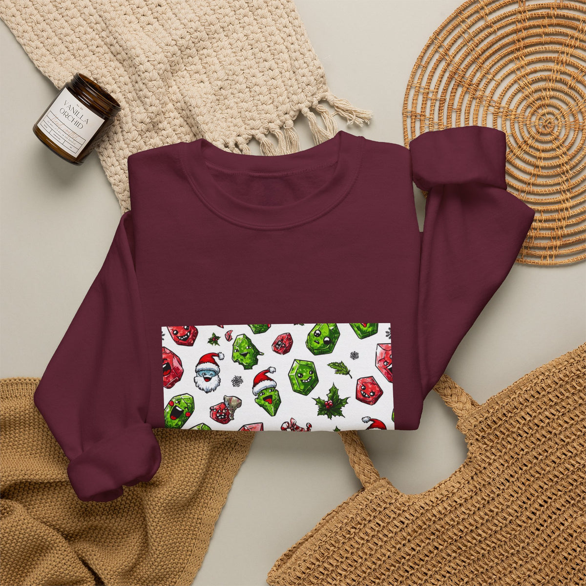 Christmas Crystal Cheer Crewneck | Earth Tones & Brights