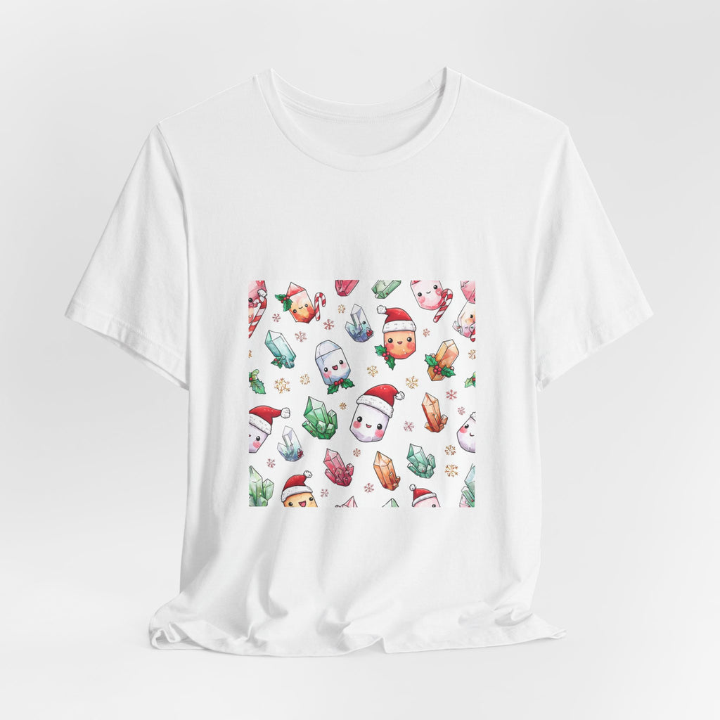 Pastel Christmas Crystal Friends T-Shirt | Light Neutrals