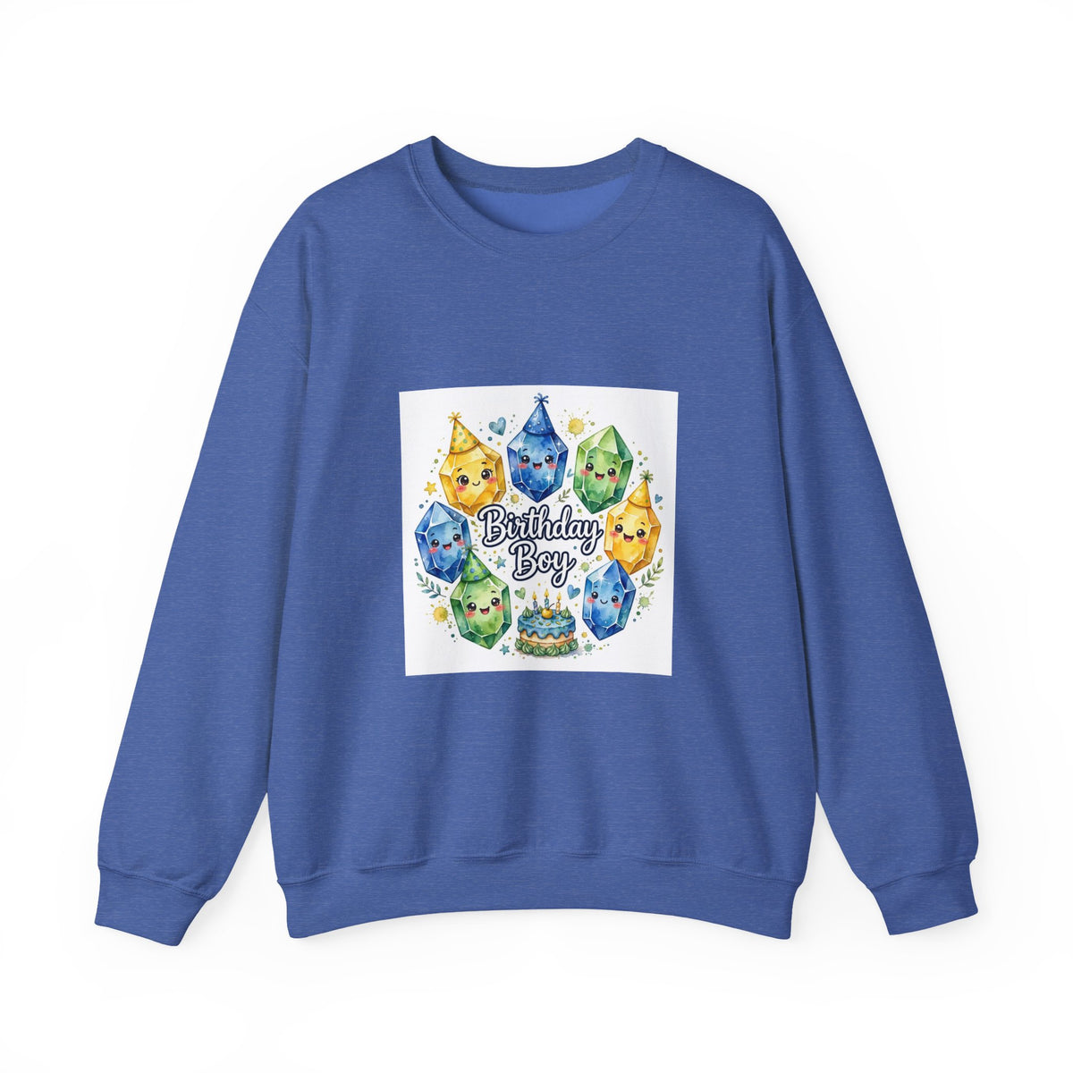 Birthday Boy Crystal Party Crewneck | Blues, Purples & Pinks