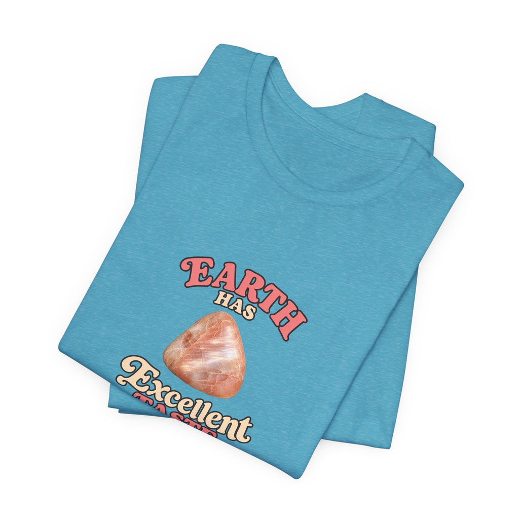 Earth Has Excellent Taste — Peach Moonstone Tee | Forest & Ocean