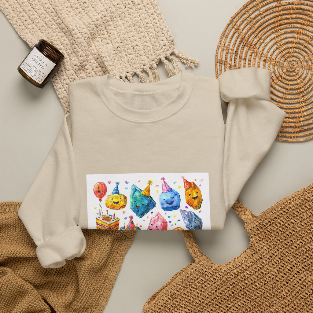Crystal Birthday Party Crewneck | Earth Tones & Brights