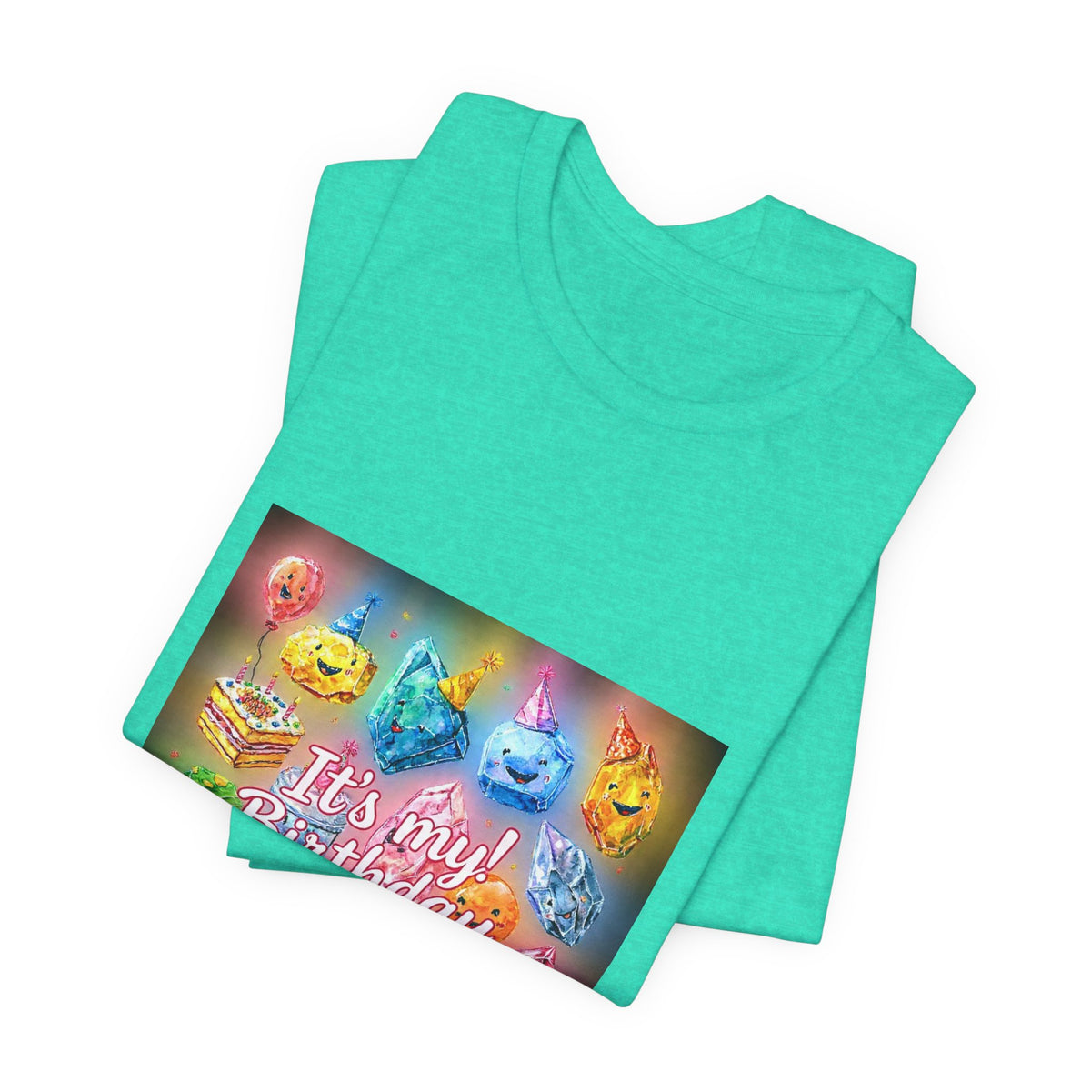 It's My Birthday Crystal Party T-Shirt | Soft Blues