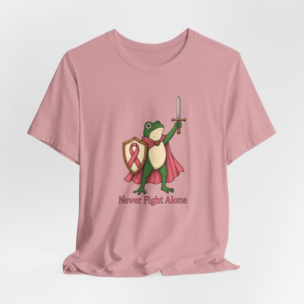 Never Fight Alone - Breast Cancer Awareness T-Shirt