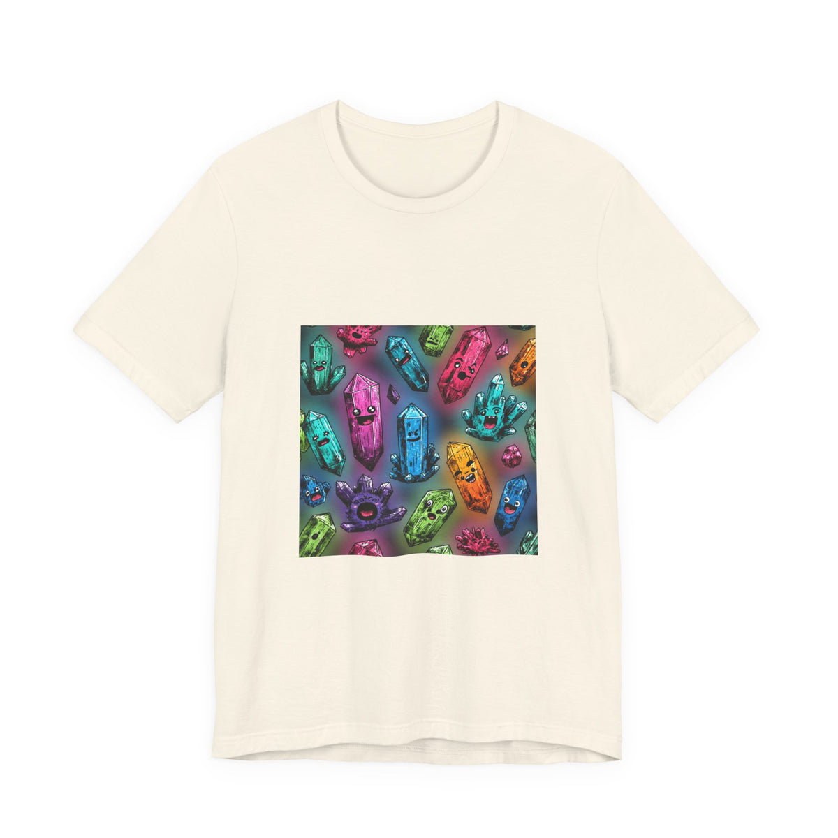 Colorful Crystal Characters T-Shirt | Sandy Neutrals & Oranges