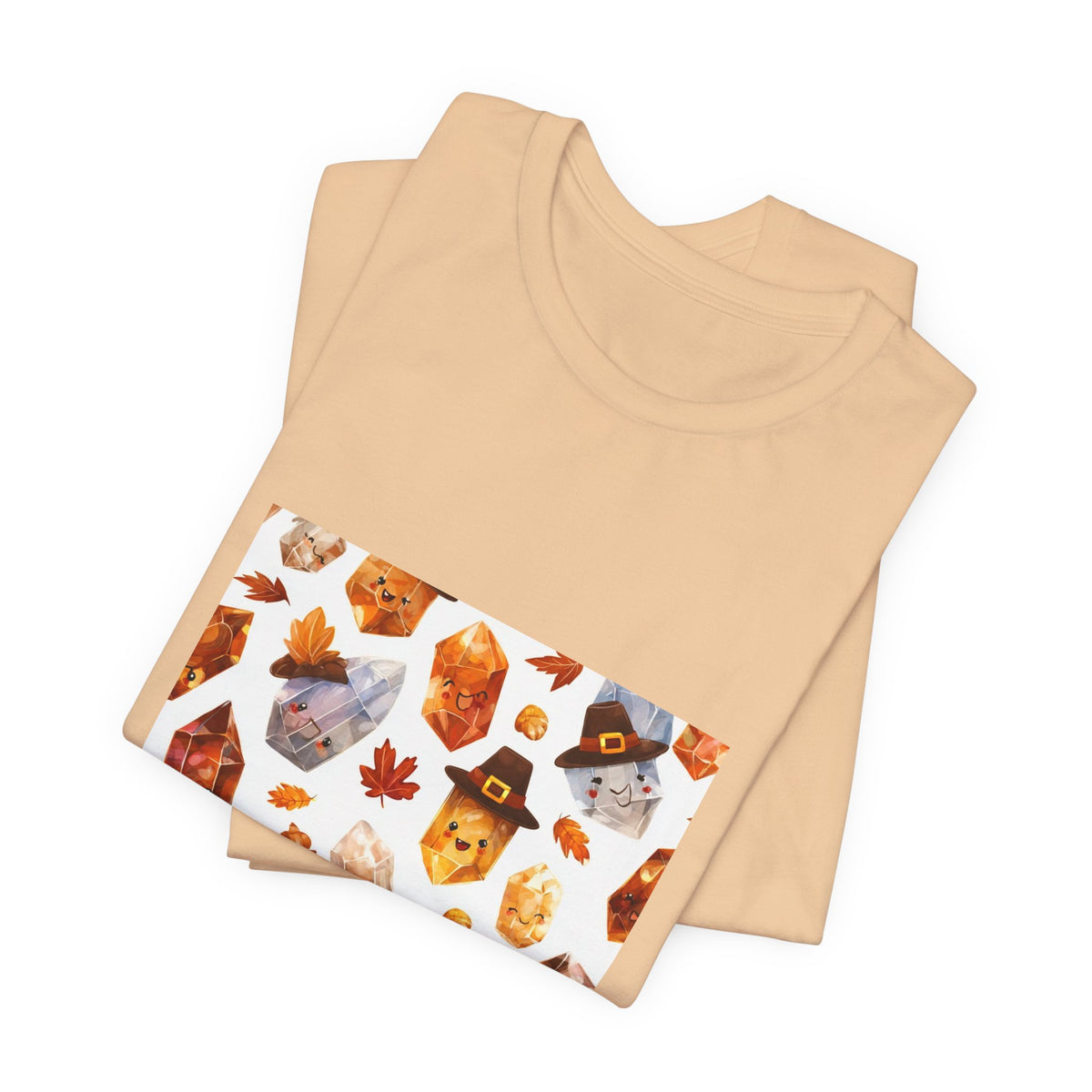 Thanksgiving Crystal Harvest T-Shirt | Sandy Neutrals & Oranges