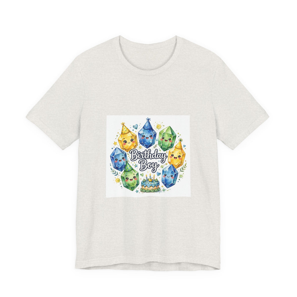 Birthday Boy Crystal Party T-Shirt | Sandy Neutrals & Oranges