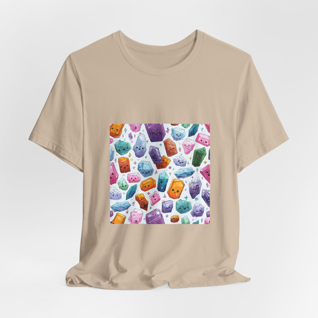 Pastel Crystal Friends T-Shirt | Sandy Neutrals & Oranges