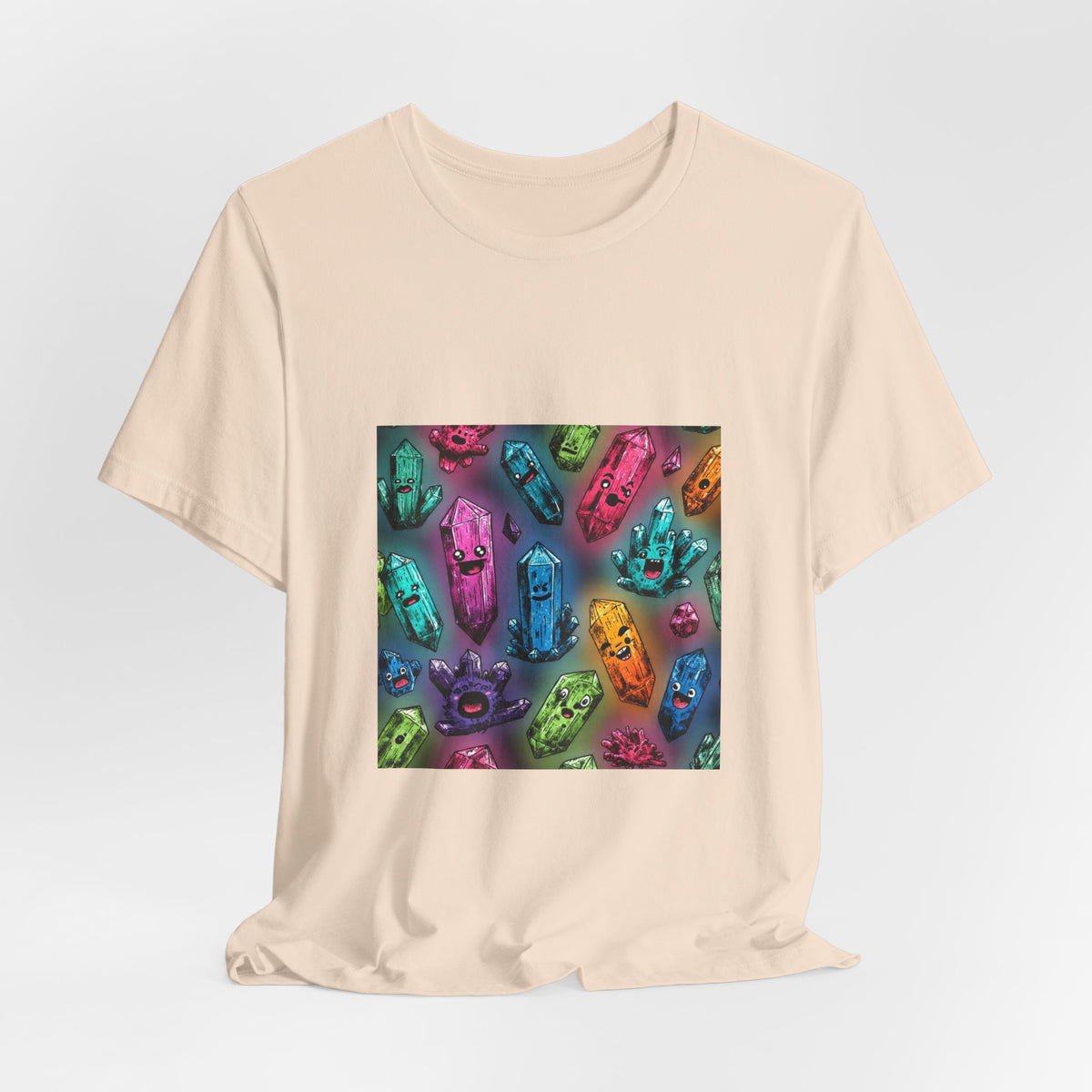 Colorful Crystal Characters T-Shirt | Sandy Neutrals & Oranges