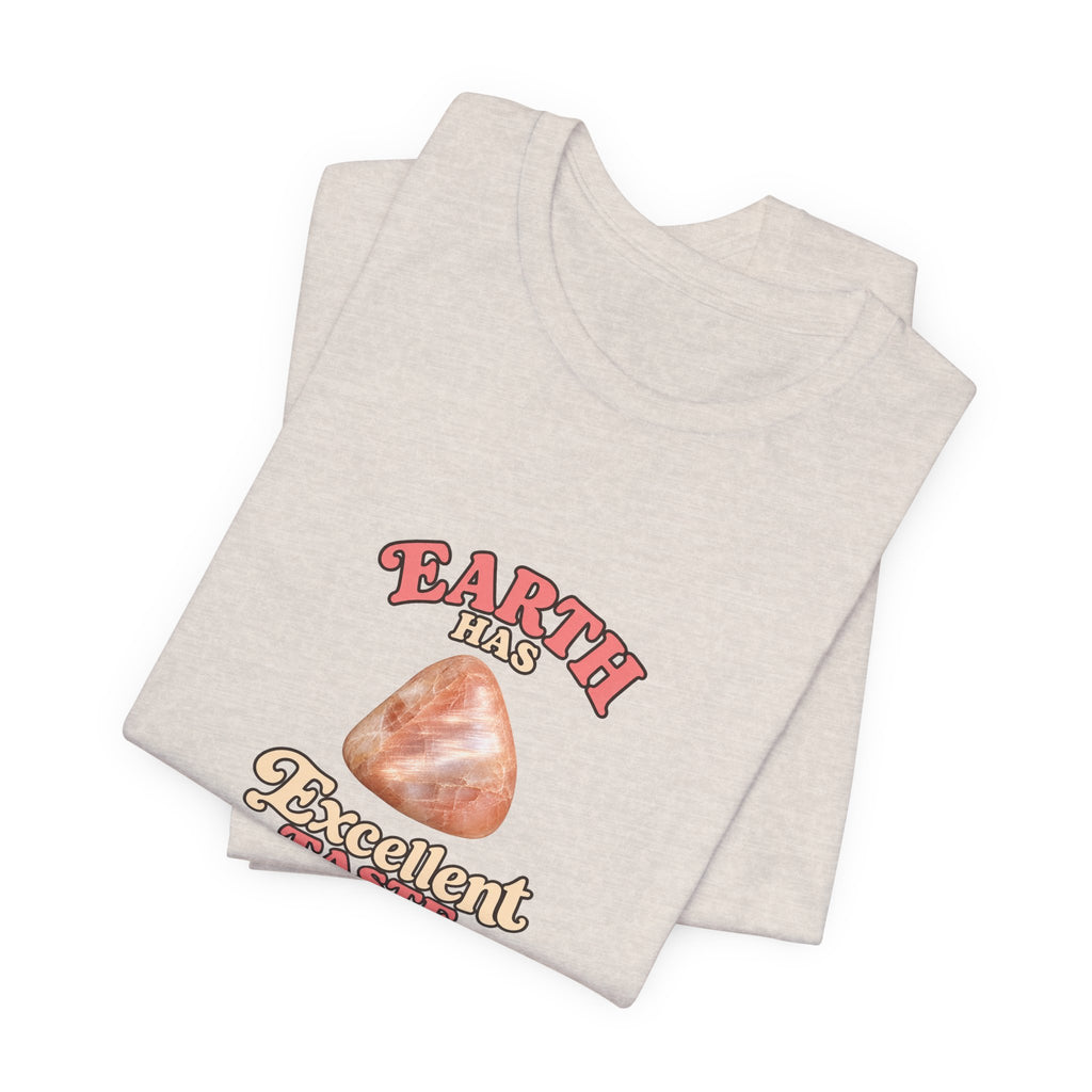Earth Has Excellent Taste — Peach Moonstone Tee | Sandy Neutrals & Oranges