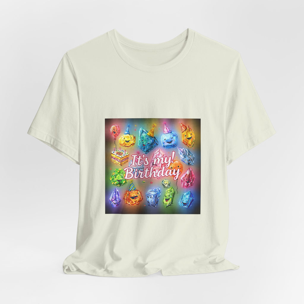 It's My Birthday Crystal Party T-Shirt | Golds, Mints & Teal