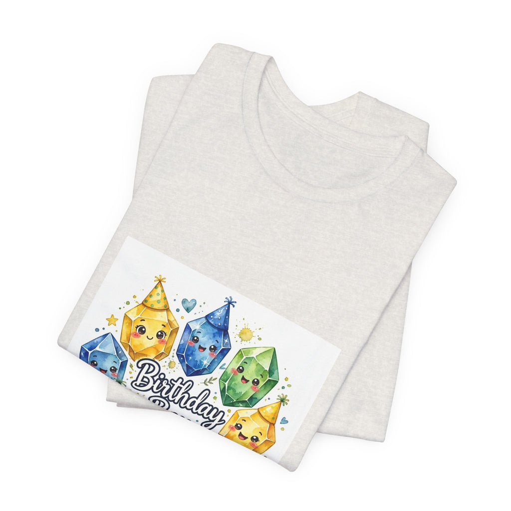 Birthday Boy Crystal Party T-Shirt | Sandy Neutrals & Oranges