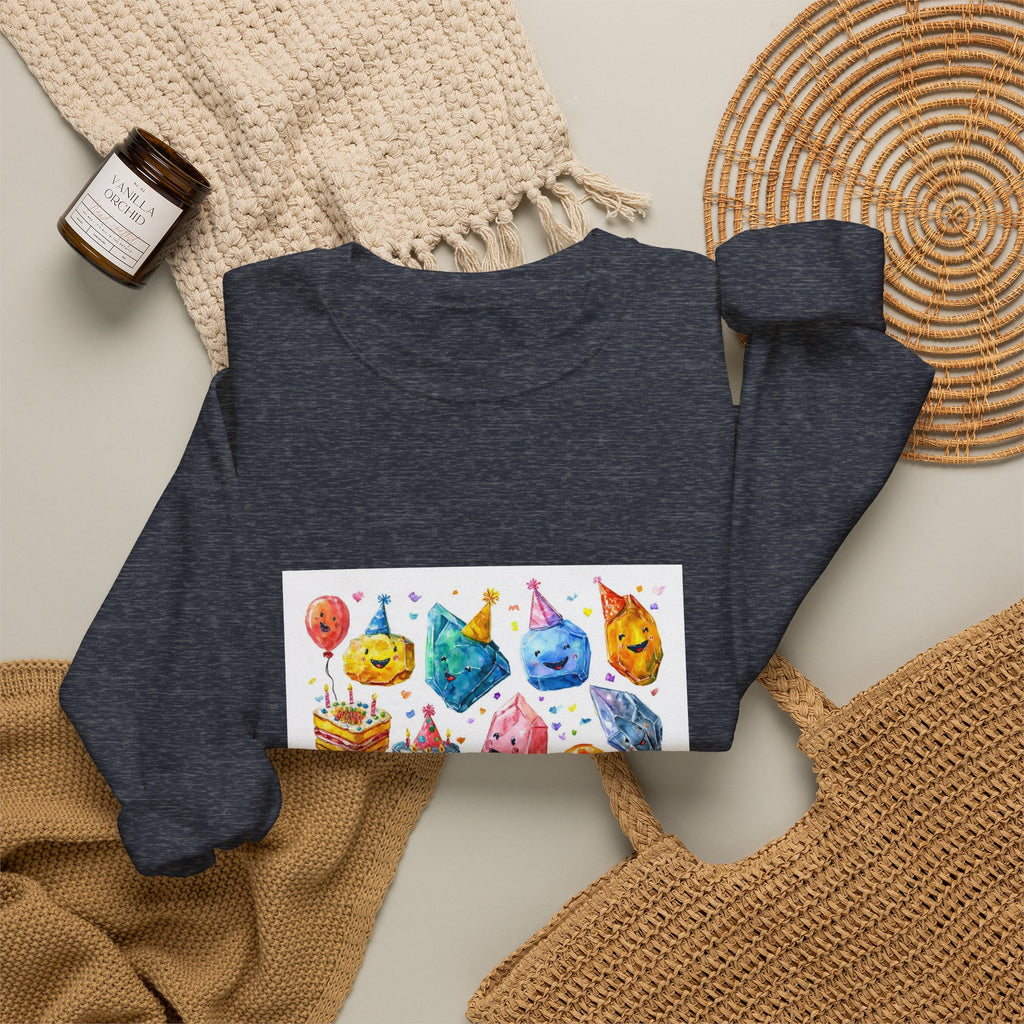 Crystal Birthday Party Crewneck | Blues, Purples & Pinks