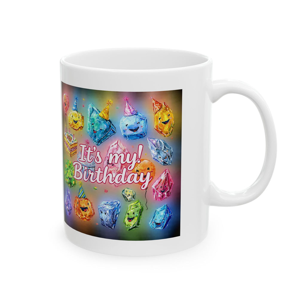 It's My Birthday Crystal Party White Mug