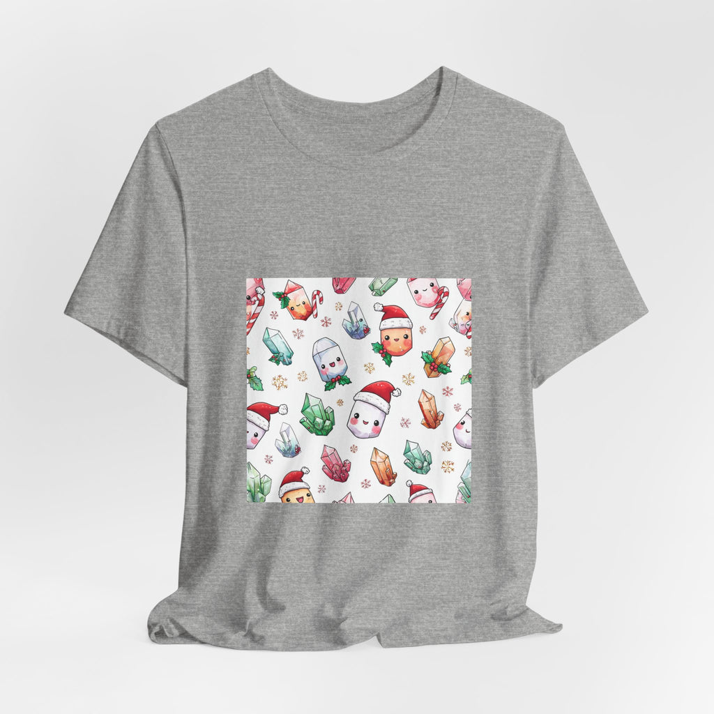 Pastel Christmas Crystal Friends T-Shirt | Light Neutrals