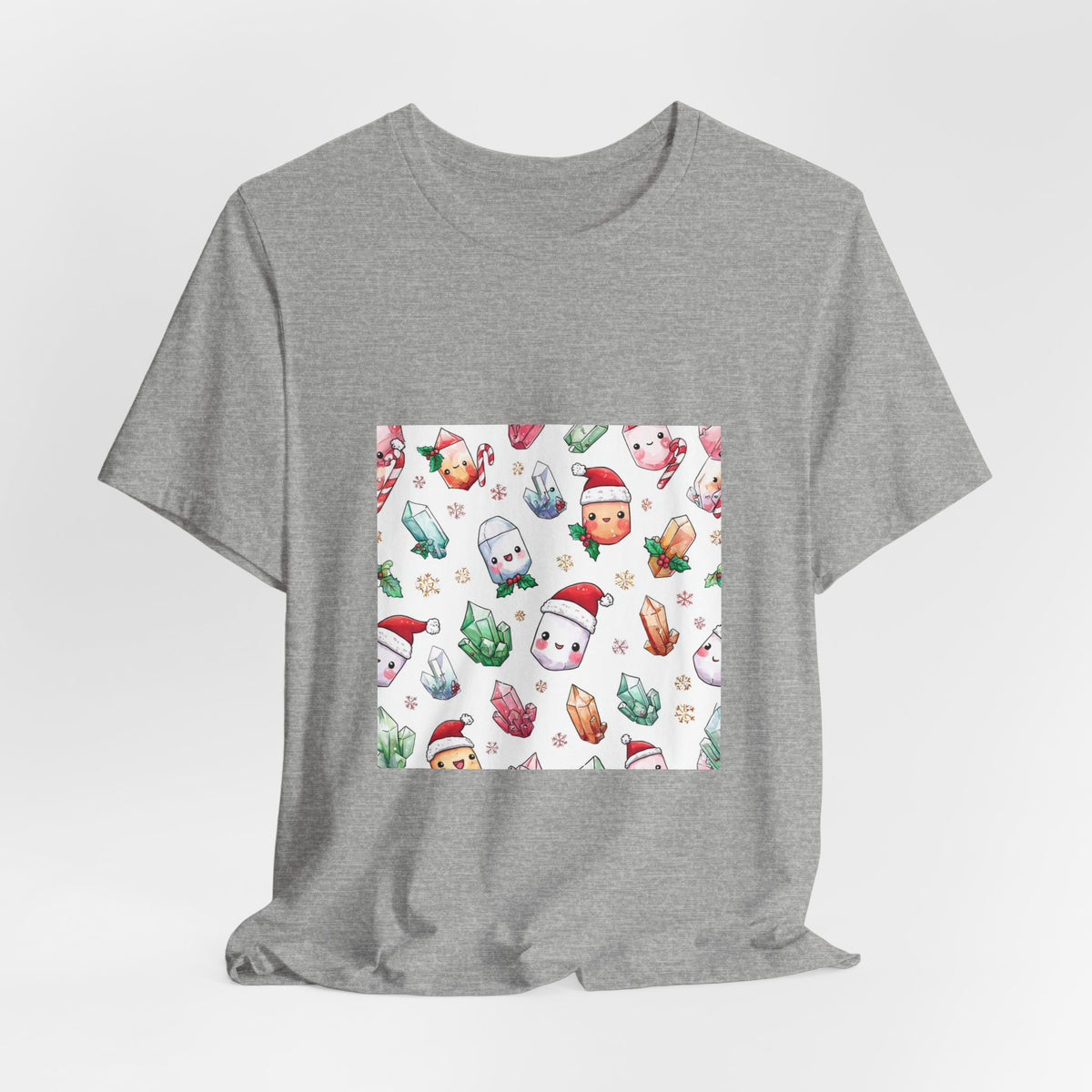 Pastel Christmas Crystal Friends T-Shirt | Light Neutrals