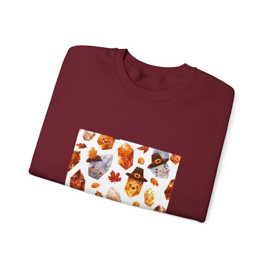 Thanksgiving Crystal Harvest Crewneck | Earth Tones & Brights