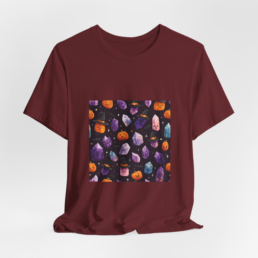 Halloween Crystal Party T-Shirt | Earthy Reds & Browns
