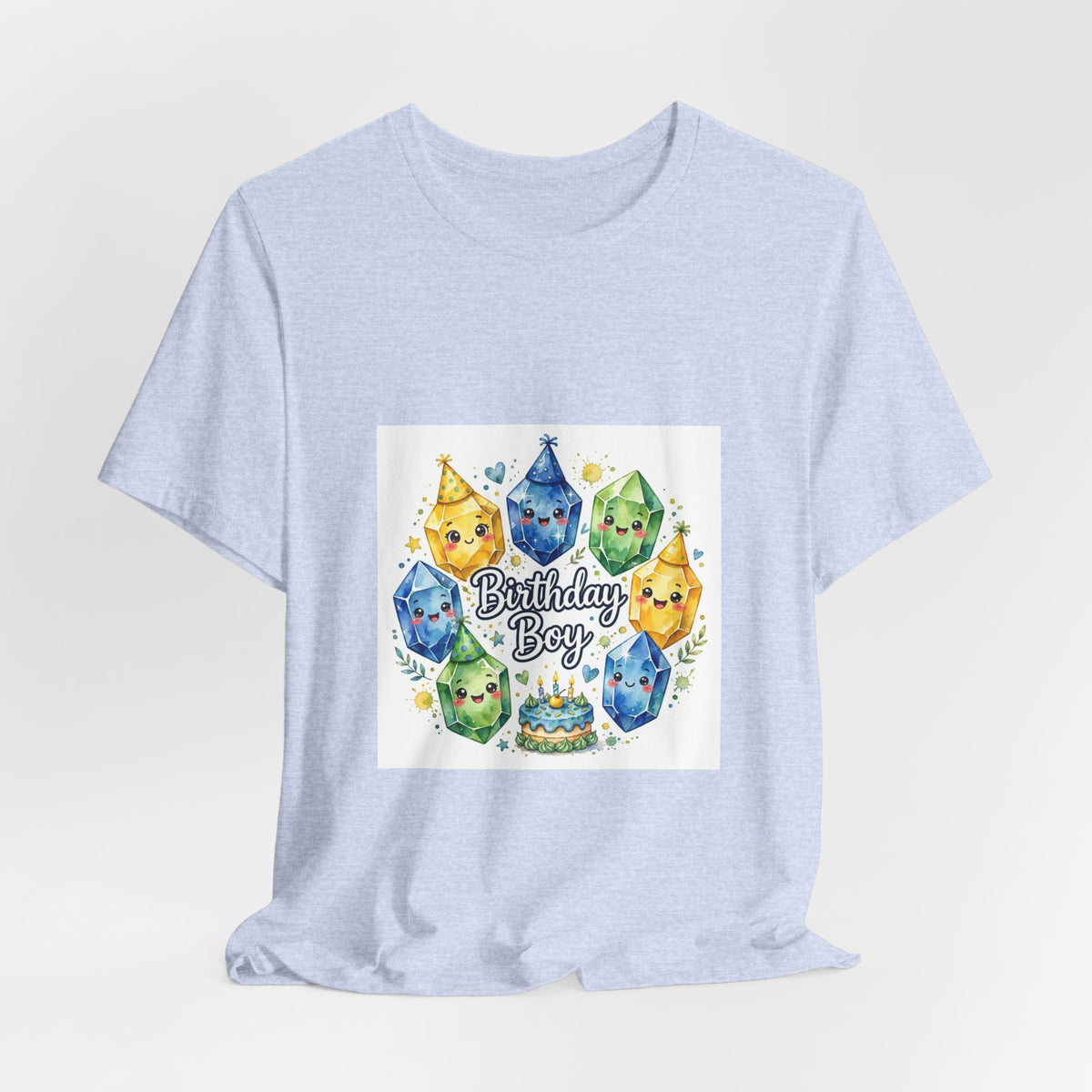 Birthday Boy Crystal Party T-Shirt | Soft Blues