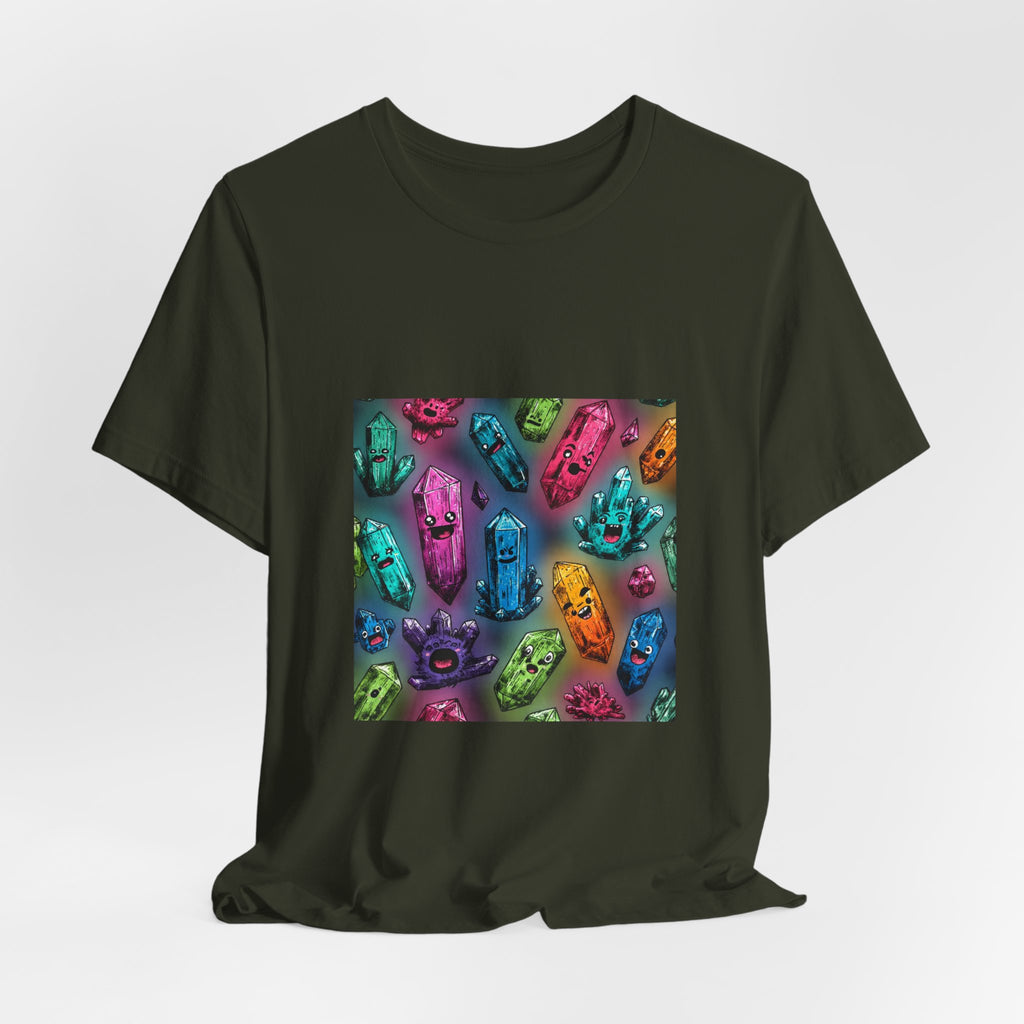 Colorful Crystal Characters T-Shirt | Greens