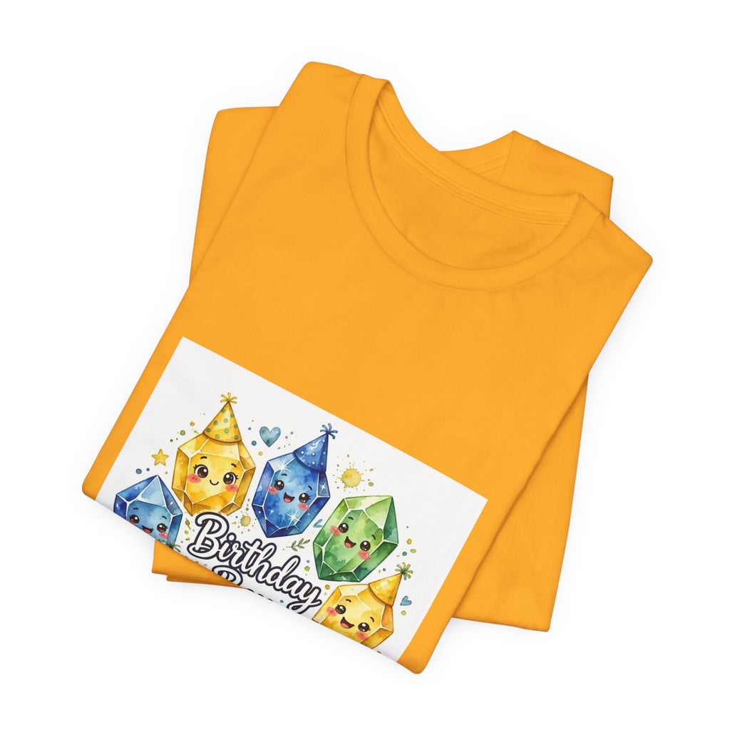 Birthday Boy Crystal Party T-Shirt | Golds, Mints & Teal