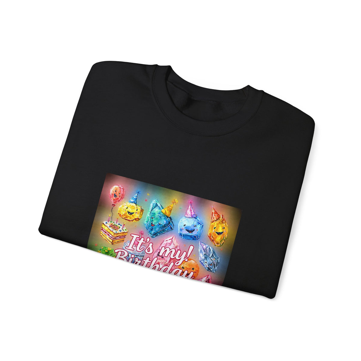 It's My Birthday Crystal Party Crewneck | Neutrals & Reds