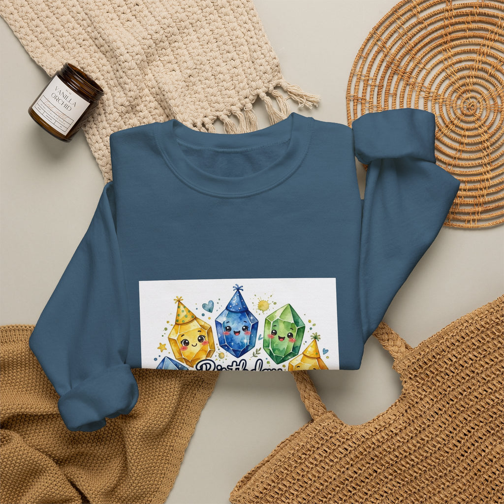 Birthday Boy Crystal Party Crewneck | Blues, Purples & Pinks