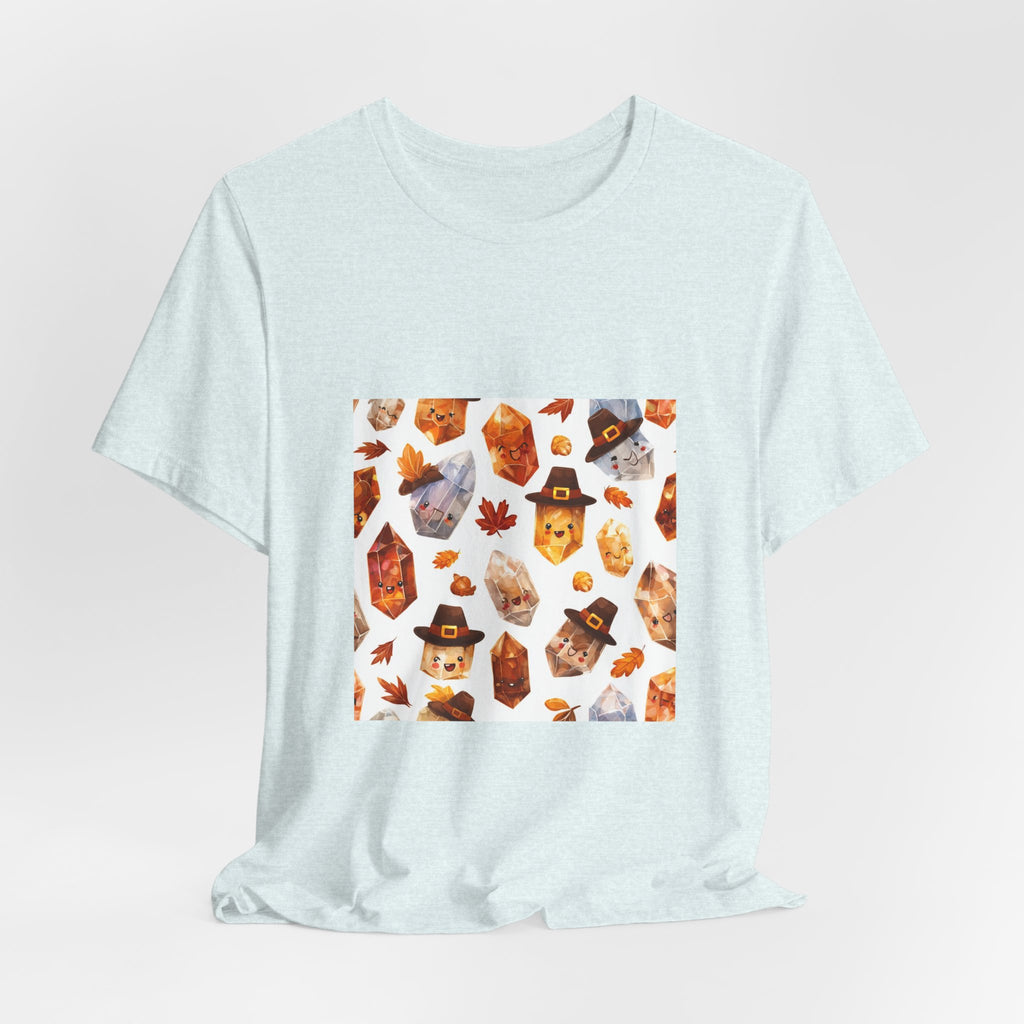 Thanksgiving Crystal Harvest T-Shirt | Soft Blues