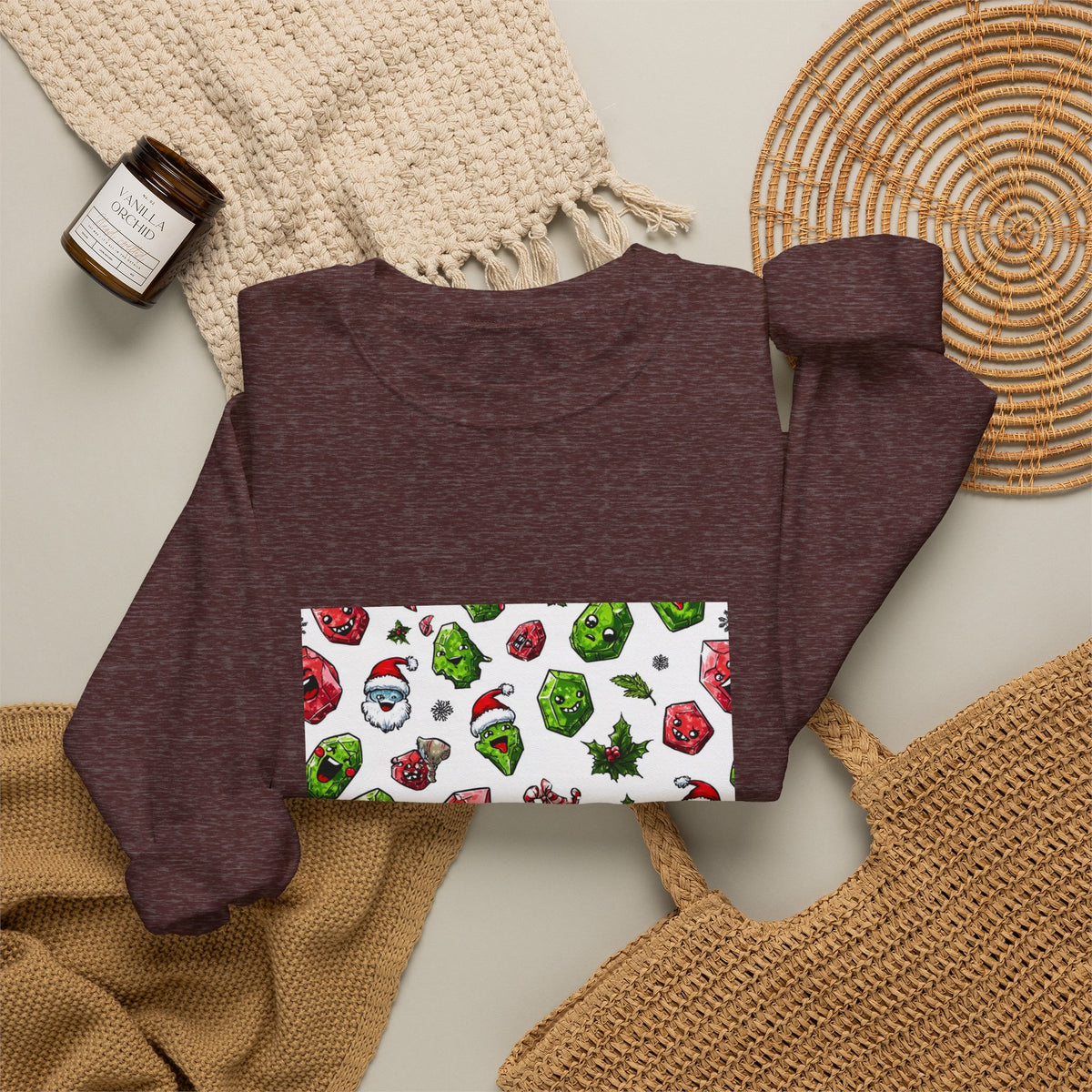 Christmas Crystal Cheer Crewneck | Earth Tones & Brights