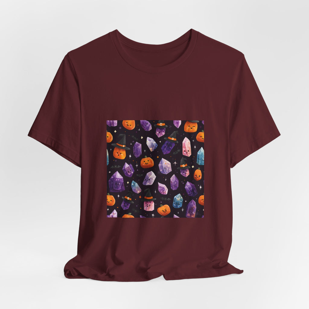Halloween Crystal Party T-Shirt | Earthy Reds & Browns