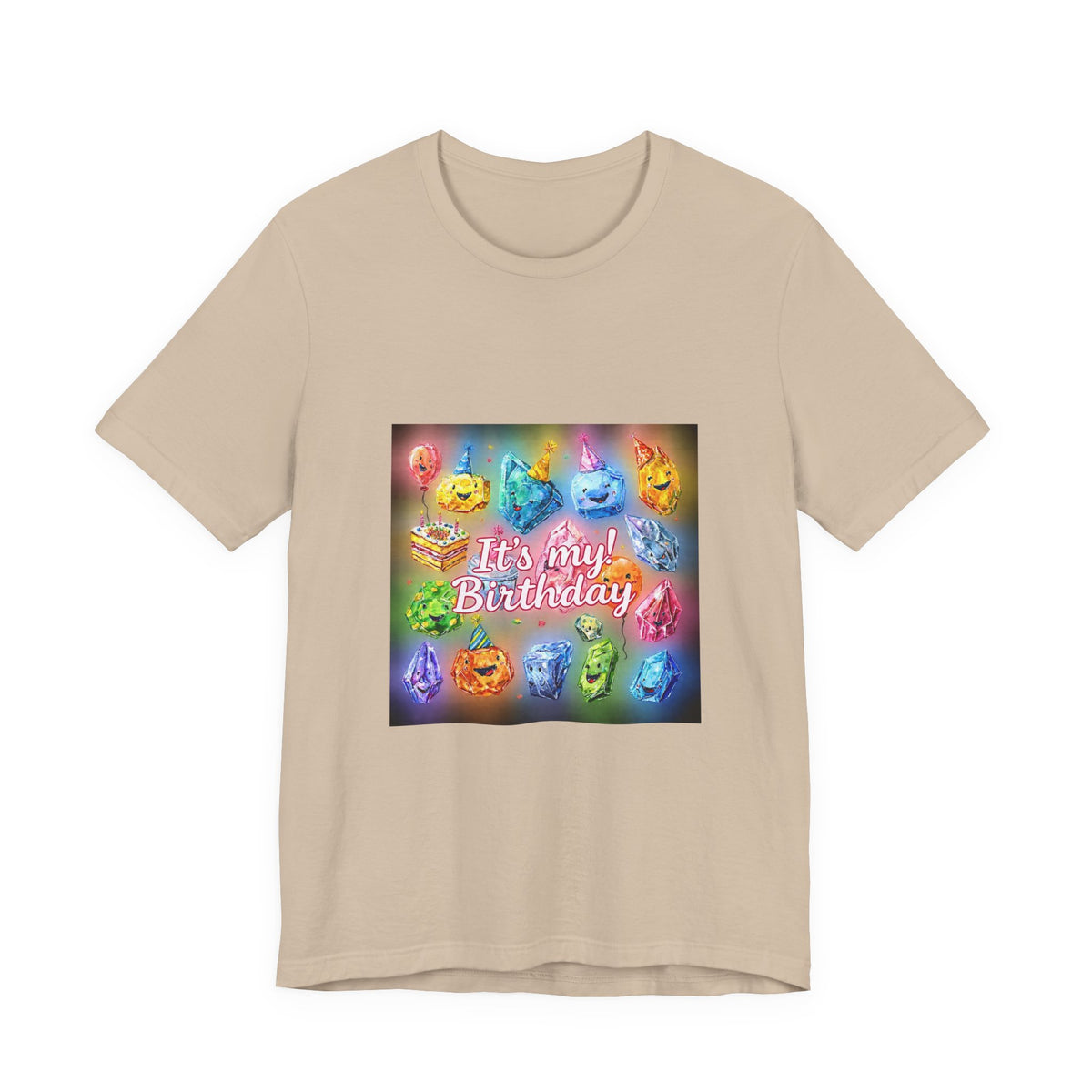 It's My Birthday Crystal Party T-Shirt | Sandy Neutrals & Oranges
