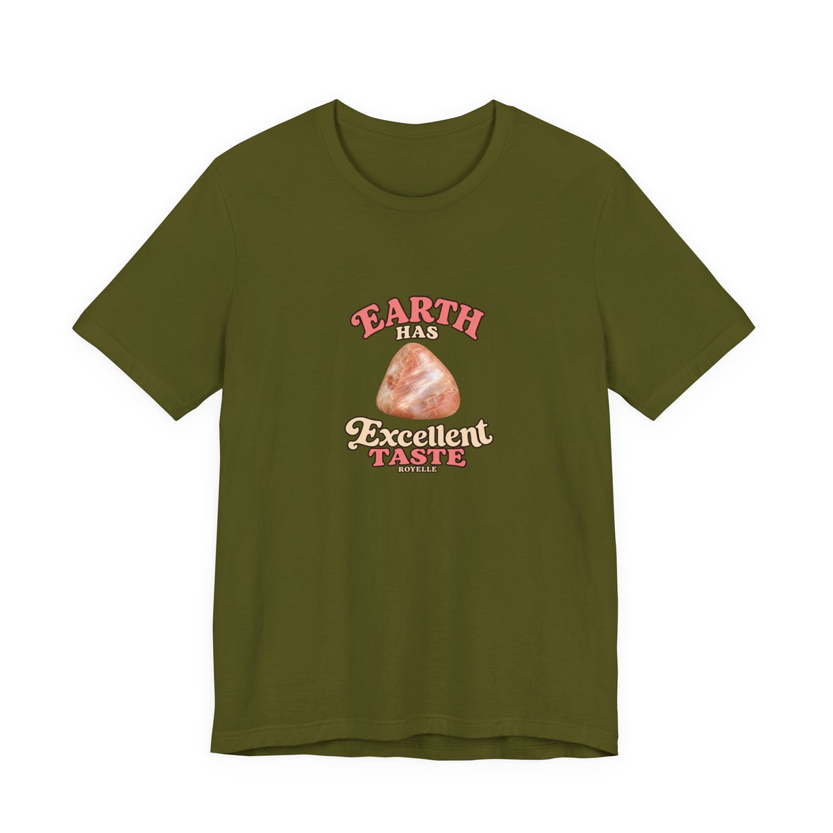 Earth Has Excellent Taste — Peach Moonstone Tee | Greens