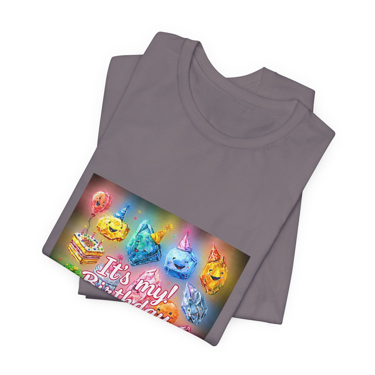 It's My Birthday Crystal Party T-Shirt | Light Neutrals