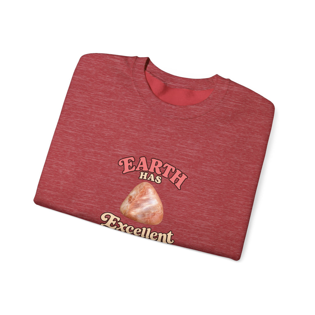Earth Has Excellent Taste — Peach Moonstone Crewneck | Neutrals & Reds