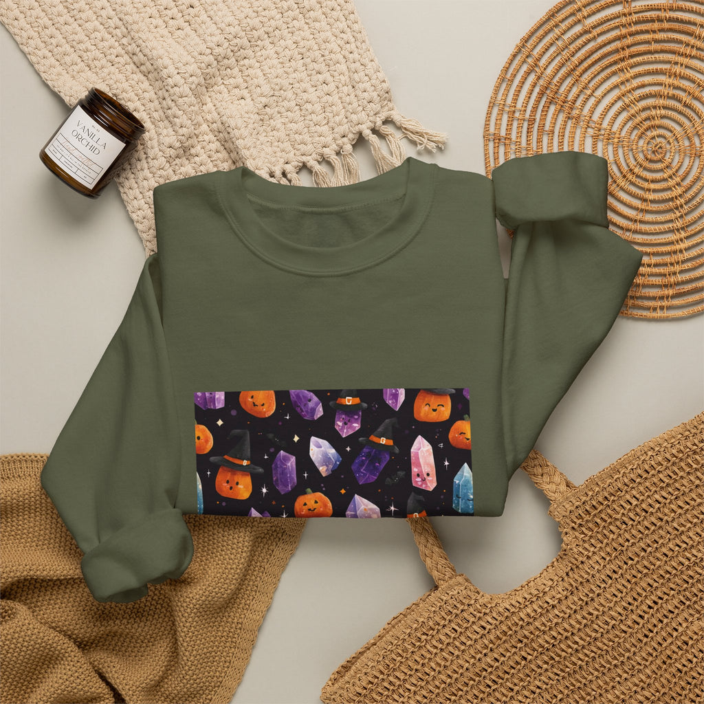 Halloween Crystal Party Crewneck | Earth Tones & Brights