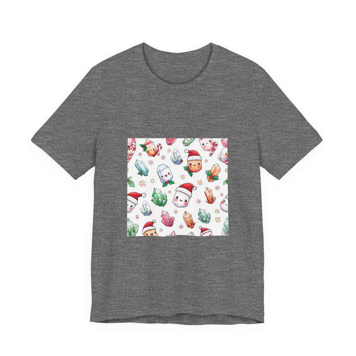 Pastel Christmas Crystal Friends T-Shirt | Light Neutrals